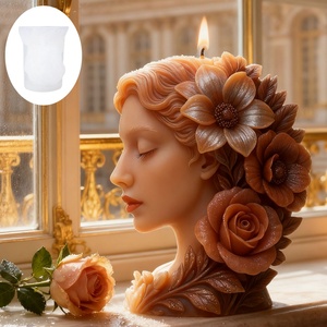 Molde de Silicona para Velas Aromáticas de Meditación para Niñas TangChu, Adornos Creativos DIY, 3D Estereoscópicos, Modernos y Sencillos para Uso Familiar - Product Image 2