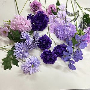 Bouquet de fleurs artificielles Lichao, fleurs en soie, décoration de mariage, arrangement au sol, accessoires de photographie en extérieur, décoration de la maison - Product Image 3