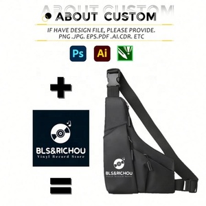 Bolso cruzado impermeable de gran capacidad al por mayor, bolso de pecho triangular antirrobo con logotipo personalizado, estilo moderno - Product Image 3