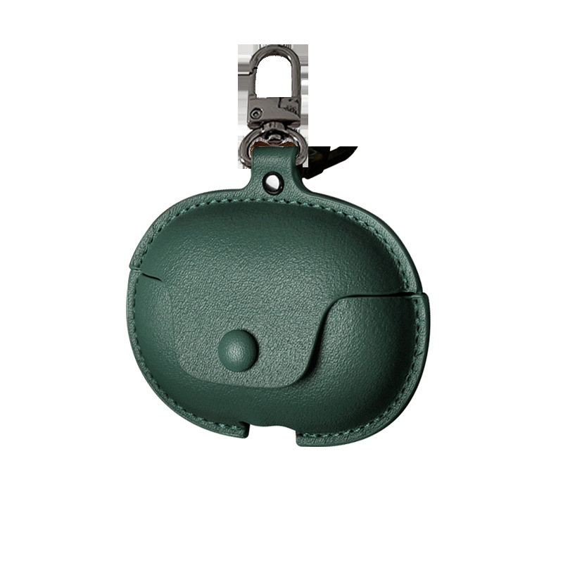 Étui en cuir vert foncé