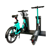 Punto de carga modular para alquiler de bicicletas eléctricas públicas y sistemas de patinete compartido