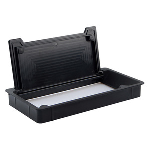 Boîte de rangement rectangulaire en plastique pour câbles, accessoire de gestion des câbles pour bureau, plateaux de câblage pour bureaux d'ordinateur - Product Image 1
