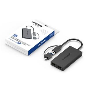 <span class=keywords><strong>Adaptador</strong></span> de Pantalla WAVLINK WL-UG6902H USB-A y USB-C / Tipo-C a Doble HD-MI 4K 60Hz - Product Image 6