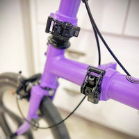 Pour vélo pliant Brompton : Crochets de fixation rapide, Plaques TX4, Plaques C, Leviers de serrage de charnière de vélo réglables en titane UnionJack
