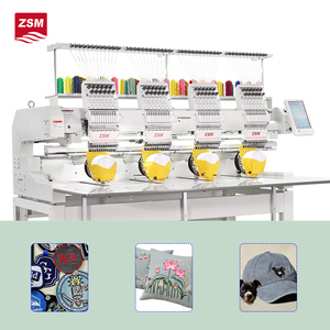 Nouvelle machine à broder informatisée à quatre têtes à grande vitesse 12/15 aiguilles pour casquettes et chapeaux - Product Image 1