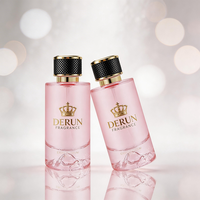 Flacon de parfum vide en verre de luxe avec boîte d'emballage, 30ml, 50ml, 100ml, avec bouchon à sertir, flacon d'échantillon transparent avec pulvérisateur