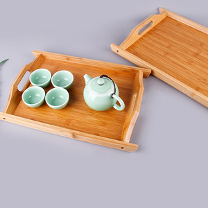 Bamboo <b>Tea</b> <b>Tray</b> Rectangular Japanese Style Customizable For Home Hotel Restaurant Use - Product Image 1