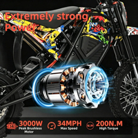 En stock en Australie, motos tout-terrain 3000W, 48V 21Ah, étanches IPX6, longue portée, moto électrique tout-terrain