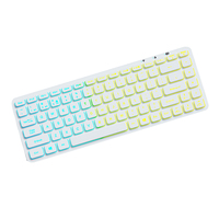 Clavier de jeu portable ergonomique rechargeable avec rétroéclairage 7 couleurs, interface filaire USB, vente en gros pour ordinateur portable, compatible BT