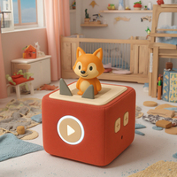 Lecteur audio pour enfants avec cartes NFC et figurines, lecteur d'histoires sans écran pour enfants avec WiFi et boîte à histoires interactive hors ligne