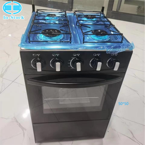Cucina Verticale a Gas Nera <span class=keywords><strong>con</strong></span> 4 Fuochi e <span class=keywords><strong>Forno</strong></span> Incassato, <span class=keywords><strong>Forno</strong></span> da 60L <span class=keywords><strong>con</strong></span> una Griglia e una Teglia, Fornello Verticale per Uso Domestico - Product Image 1