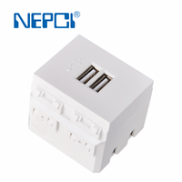Module de charge d'alimentation USB + type C 100-240V PD/QC 18W, prise de couverture de panneau de façade de montage mural XJY-USB-A50B
