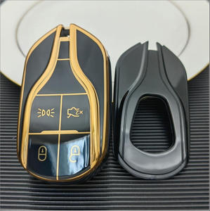 Housse de <span class=keywords><strong>clé</strong></span> de voiture compatible <span class=keywords><strong>Maserati</strong></span> Levante Quattroporte Geberit <span class=keywords><strong>porte</strong></span>-clés à distance sac accessoires clés - Product Image 2