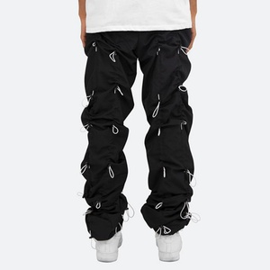 Pantalon personnalisé à coupe décontractée avec plusieurs fermetures à cordon élastique superposées - Product Image 3