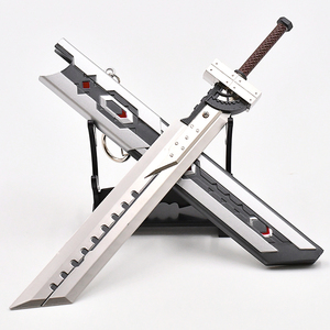 Populaire jeu personnage nuage <span class=keywords><strong>Strife</strong></span> épée fusion modèle porte-clés Pop-out fourreau métal jouet épée porte-clés Premium pendentif - Product Image 1