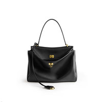Bolso Tote de PU para Mujer, Estilo Rodeo, Gran Capacidad, de Hombro, de Alta Gama, para Otoño/Primavera, en Poliéster