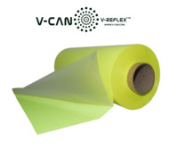 Vinilo Reflectante Fluorescente Amarillo Lima PES para Corte de Logotipos, Rollo de Vinilo Termotransferible para Logotipos en Camisetas