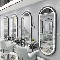 Miroir dédié à la lumière LED pour meubles de salon de coiffure et chaise de barbier pour salon de beauté