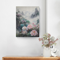 Peinture Diamant Chenistory Nuages et Brumes, Fournitures Artistiques DIY, Idée Paysage, Peinture Complète Ronde par Diamants, Décoration Maison