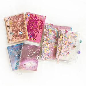 Cute Cartoon Girly A <span class=keywords><strong>Spirale</strong></span> Sabbie Mobili Paillettes Rosa In <span class=keywords><strong>Plastica</strong></span> di Copertura Notebook - Product Image 5