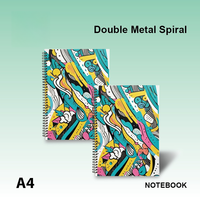 Cuaderno Espiral A4 en Oferta, 100 Hojas, Tapa Dura con Doble Espiral Metálica, Venta al Por Mayor, Logotipo Personalizado Disponible