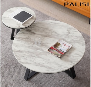 Simple Modern Style Living Room <strong>Table</strong> Furniture Marble Top Steel Base Center Coffee <strong>Table</strong> <strong>Side</strong> <strong>Table</strong> <strong>Set</strong> - Product Image 2