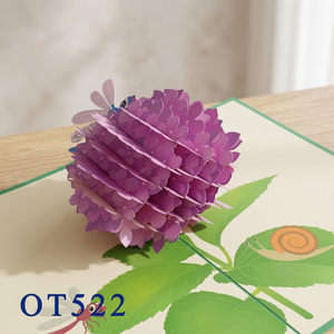 Hydrangeas 3D Pop up <b>Paper</b> Flower Greeting Card <b>Handmade</b> Custom Creative Design Home Decoration Wholesale Hanoi - Product Image 2