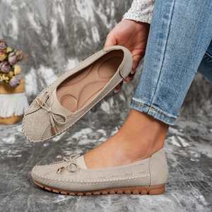 Women Bow Knot Ballet Flat <b>Shoes</b>,Casual Loafers <b>Shoes</b> for Ladies,Slip-On Moccasins for Daily Walking & Office - Product Image 6