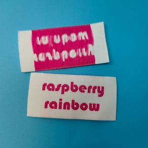 High Quality Eco-Friendly Polyester Fabric Tag Custom Woven Clothing <b>Labels</b> for Apparel-Factory Wholesalers - Product Image 2