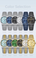 Reloj de Cuarzo para Mujer Poedagar 502, Esfera Azul Hielo con Diseño de Panal de Abeja, Correa de Acero Inoxidable, Casual, de Negocios, Resistente al Agua, con Fecha