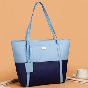 Soft Leather Bag Women's Autumn and Winter Fashion Simple Splicing Crossbody Handbag Large Capacity Tote Bag - Product Image 6