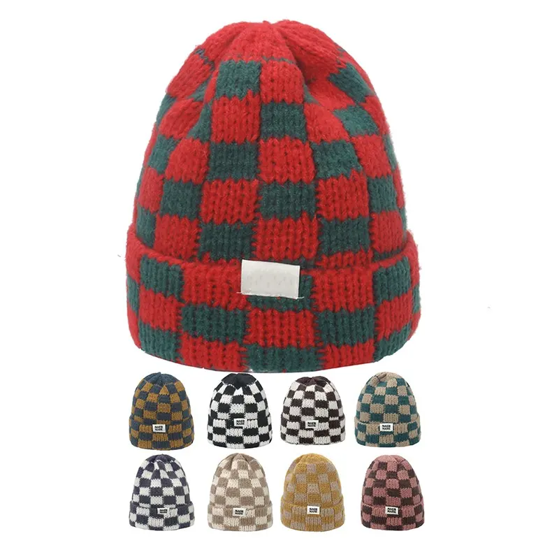 Hot Selling Trendy Fashion Design Streetstyle Breien Hoed Kleur Winter Koude Proof Rand Beanie Hoeden