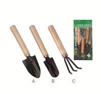 Ensembles d'outils de jardinage miniatures 3 pièces pour enfants, kits d'outils de jardinage DIY pour serres, support OEM personnalisé, outils de jardin 3 pièces