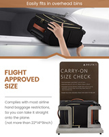 LOVEVOOK OEM 20 pouces Grand bagage de cabine Valise approuvée par les compagnies aériennes Valises souples légères et résistantes à l'eau avec verrouillage TSA