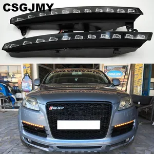 1set LED DRL Daytime driving Running Lights Daylight waterproof with turn Signal For Audi Q7 2006 2007 2008 2009
