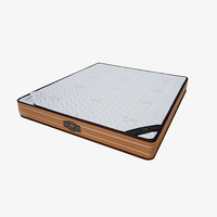 Matelas de gros pour hôtel, matelas à ressorts ensachés de 28 cm, en tissu tricoté avec mousse à mémoire de forme et bordure en velours