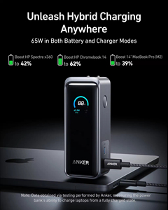 Batería Externa <span class=keywords><strong>Anker</strong></span> Prime, 9,600 mAh con Salida de 65 W, Enchufe de CA Integrado, Compatible con PD <span class=keywords><strong>3.0</strong></span> y PPS (Reacondicionado) - Product Image 4