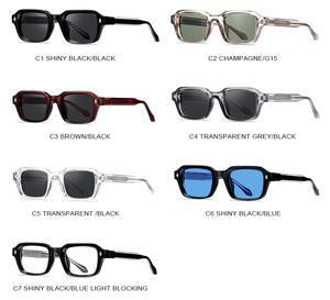 8106 mosi của nam giới Kính mát Retro hợp thời trang TR90 + CP Gradient màu xanh hồng Shades 2025 tùy chỉnh vuông sang trọng chất lượng cao kính mát - Product Image 6