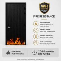 Porte intérieure en bois ignifugée personnalisable, 20-60 minutes, certifiée WH, usine OEM pour hôtel, appartement, bureau, école, dortoir