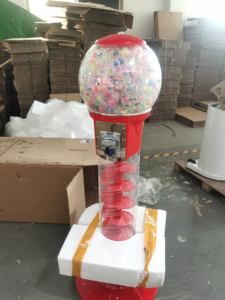 130 Cm Hoge <span class=keywords><strong>Plastic</strong></span> Spiraal Gumball Automaat Voor Grote Bal Capsules Munt En Token Betalingssysteem Voor Verhuur - Product Image 4