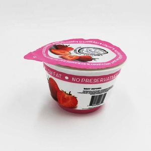 Vaso de Plástico Desechable de 200 ml/200 g para Yogurt de <span class=keywords><strong>Fresa</strong></span> <span class=keywords><strong>con</strong></span> Sello de Aluminio - Product Image 4