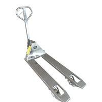 CJLIFT Chariots élévateurs manuels en acier inoxydable de 3 tonnes Transpalette à main pour salle blanche État neuf pour les industries de la restauration au détail