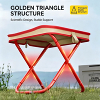 Klappbarer Outdoor-Hocker aus Kohlenstoffstahl mit Oxford-Stoff, Camping- und Angelmöbel, Große Tragetasche, Individuelles Logo