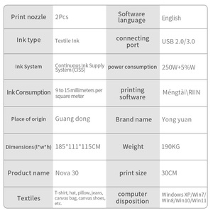 Impresora de inyección de tinta Industrial <span class=keywords><strong>A3</strong></span> automática de 12 cabezales para Epson I3200, máquina de papel de 2 metros, impresora de sublimación de 1800mm XP600 de 1 año, nueva - Product Image 2
