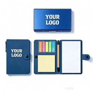 Wholesale Self-adhesive Notepad Small Kraft Cover Notepad with Pen <b>Sticky</b> <b>Notes</b> for Office Business Gift Promotion - Product Image 1