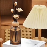 2025 gros bouchon en bois brun diffuseur bouteille luxe emballage personnalisé bâton de rotin naturel diffuseur de roseau