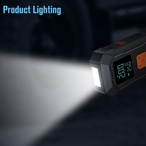 Compresor de Aire Portátil para Emergencias en el Automóvil, Inflador de Neumáticos, 150 PSI, Arrancador de Coches con Luz LED y Banco de Energía - Product Image 6