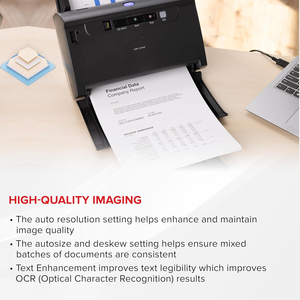 Escáner de Documentos de Oficina para Cano-n DR-C240, Máquina de Escaneo Dúplex Compacta A4 con USB y Alimentador Automático, Escáner de Oficina Cano-n DR- - Product Image 5
