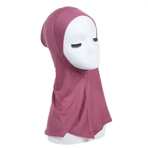 Groothandel Vlakte Effen Kleur Katoen Jersey Underscarf Islanmic Tulband Motorkap Innerlijke Sjaal Voor Vrouwen Onder Hijab