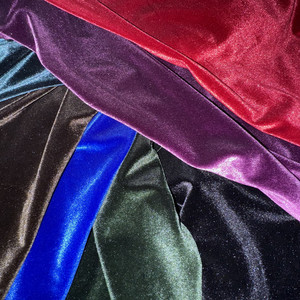 Vải nhung dệt kim co giãn KS Hàn Quốc 95% Polyester 5% Spandex dùng cho quần áo nữ, giày dép, đồ gia dụng, đồ nội thất - Product Image 4